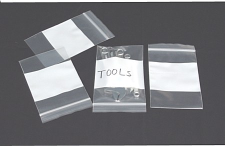 Plastic Zip Bags with White Block (Choose from various sizes