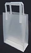Gogmooi Clear Bags 100 Pcs Plastic Bags with Handles Bulk Frosted Large  Plast